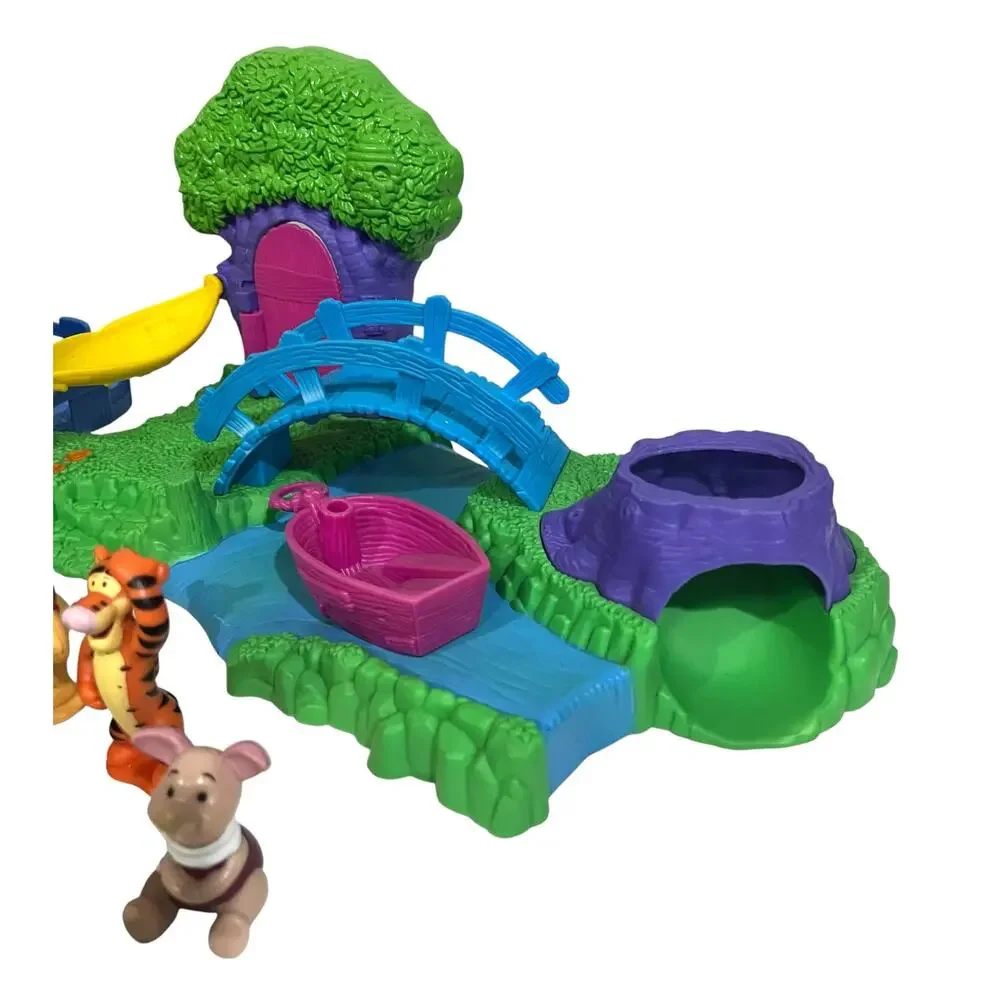 Winnie The Pooh 100 Acre Woods Playset Lot Vintage Characters Tree House 90s